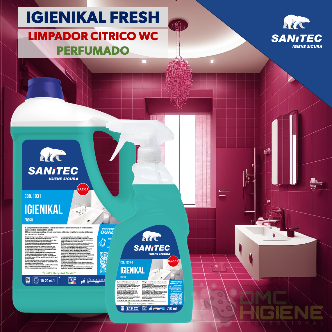 Sanitec Igienikal Fresh | Citrico Perfumado 5L | DMC Higiene